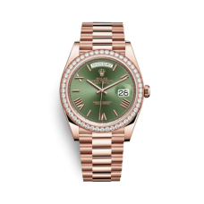 Rolex Day-Date 40 Olive Green Diamond Bezel Super Clone Chennai