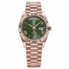 Rolex Day-Date Olive Green Rose Gold Super Clone Watch India | 18K PVD Plated | COD