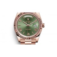 Rolex Day Date Olive Green Rose Gold Super Clone Watch India | 18K PVD Plated | COD