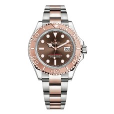 Rolex Yacht-Master Stainless Steel Rose Gold Brown Dial 1:1 Super Clone Watch | Ref. 116621