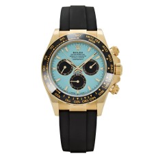 Rolex Daytona Oysterflex Turquoise Blue Dial 1:1 Super Clone Watch| Swiss 4131 Movement| Ref. 126518LN