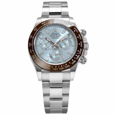Rolex Daytona Platinum Ice Blue Baguette Diamond Dial 1:1 Super Clone Watch | Ref. M116506-0002 Rolex Daytona Platinum Ice Blue Baguette Diamond Dial 1:1 Super Clone Watch | Ref. M116506-0002