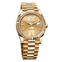 Rolex Day-Date 40 Yellow Gold Champagne Dial Super Clone India | Swiss Clone 3255 Movement | Ref. 228238