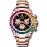 Rolex Daytona Rainbow Everose Gold 1:1 Super Clone Watch | Swiss ETA 4130 Movement |Ref.116598RBOW